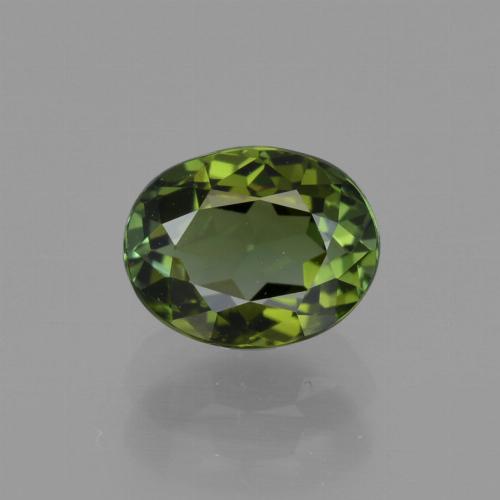 Turmalina Verde oscuro natural de 1.05 ct, Corte Óvalo, VVS-VS