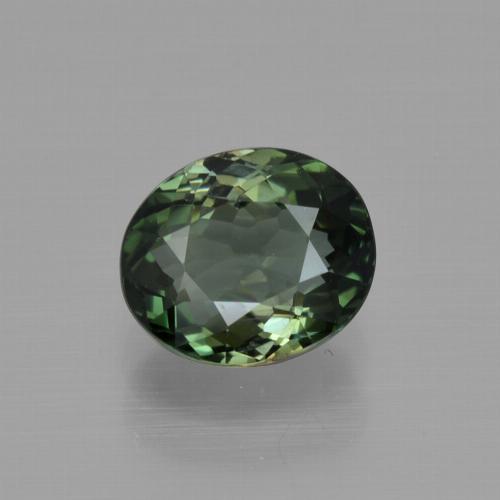 Turmalina verde natural de 1,31 ct, corte óvalo, VS