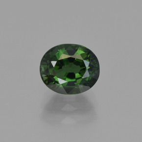 Turmalina Verde medio natural de 1.19 ct, Corte Óvalo, VVS-VS