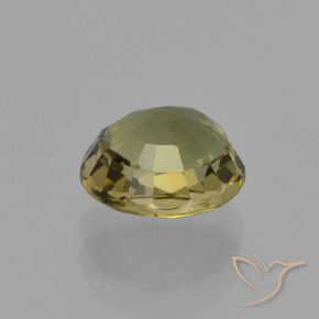 Turmalina Verde terroso cálido natural de 1.34 ct, Ovalada, VVS