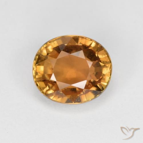 1.47ct Natural Dorado medio turmalina, Ovalada, VS
