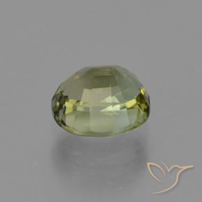 Turmalina Verde terroso cálido natural de 1.28 ct, Ovalada, VVS