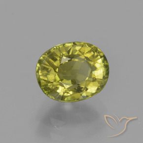 Turmalina Amarillo terroso natural de 1.20 ct, Corte Óvalo, VS