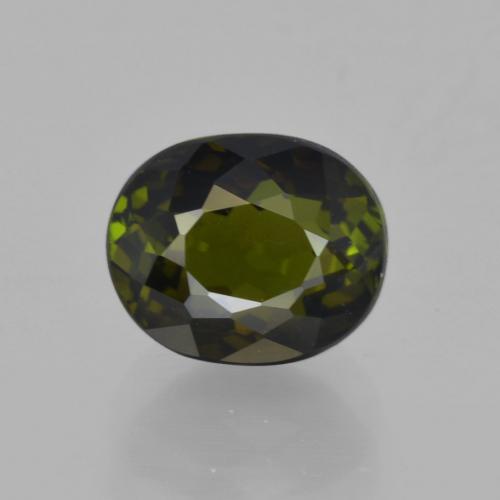 Turmalina verde bosque natural de 2,03 ct, corte óvalo, VVS