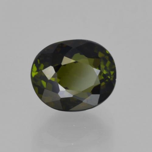 Turmalina verde bosque natural de 2,03 ct, corte óvalo, VVS