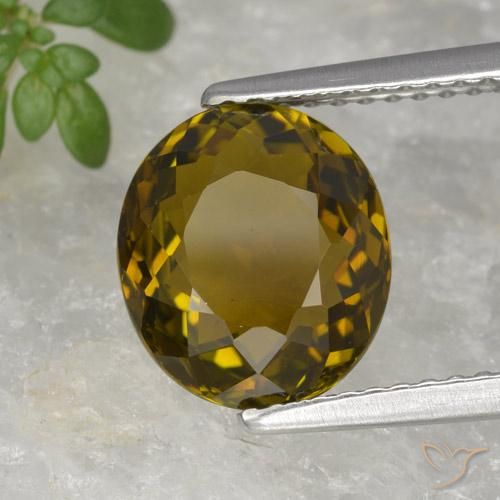 Turmalina Marrón dorado natural de 2.72 ct, Ovalada, VVS
