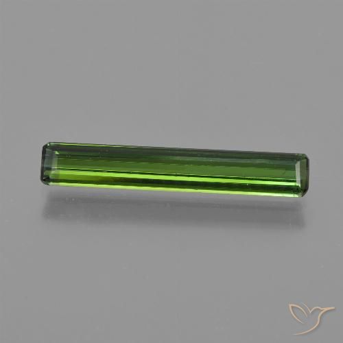 1.53ct Natural Verde oscuro Turmalina, corte esmeralda, VS