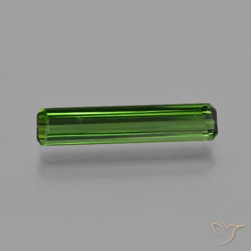 1.59ct Natural Verde oscuro Turmalina, corte esmeralda, VS