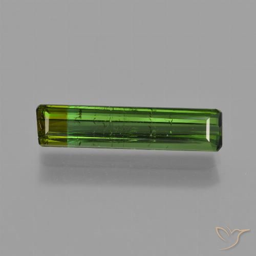 1.52ct Natural Verde terroso Turmalina, corte esmeralda, VS-SI