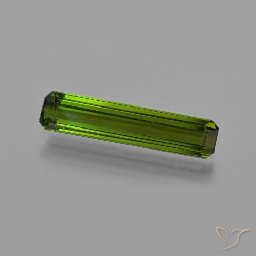 1.58ct Natural Verde terroso Turmalina, corte esmeralda, VS
