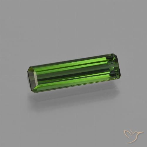 1.51ct Natural Verde oscuro Turmalina, corte esmeralda, VVS-VS