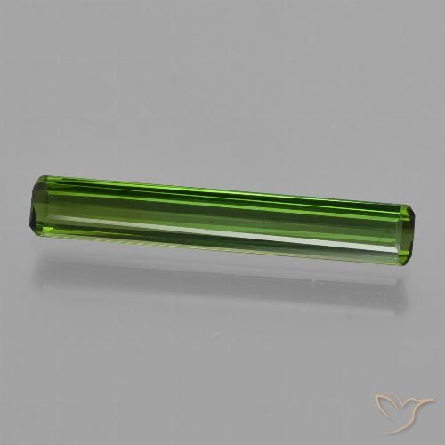 1.11ct Natural Verde terroso Turmalina, corte esmeralda, VS
