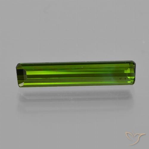 1.16ct Natural Verde bosque Turmalina, corte esmeralda, VS