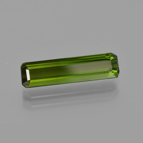 Turmalina verde terroso natural de 2,15 ct, corte esmeralda, VVS-VS