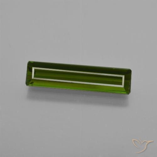 2.01ct Natural Verde terroso Turmalina, corte esmeralda, VS