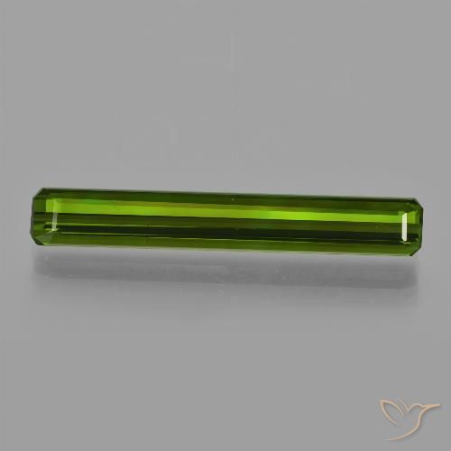 3.27ct Natural Verde terroso Turmalina, corte esmeralda, VS