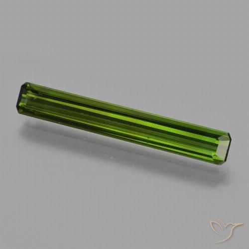 2.00ct Natural Verde terroso Turmalina, corte esmeralda, VS