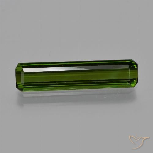 2.09ct Natural Verde terroso oscuro Turmalina, corte esmeralda, VS