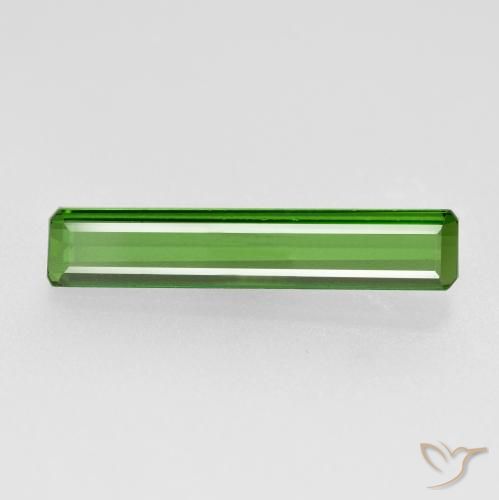 1.35ct Natural Verde Turmalina, corte esmeralda, VS