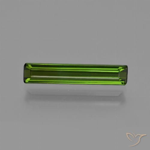 1.32ct Natural Verde terroso Turmalina, corte esmeralda, VS