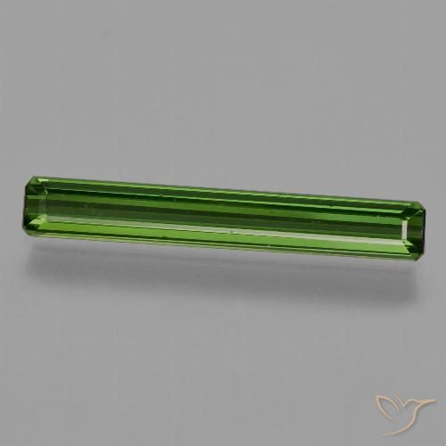 1.33ct Natural Verde bosque Turmalina, corte esmeralda, VS