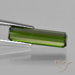 Turmalina Verde oscuro natural de 1.64 ct, Corte Octágono / Esmeralda, VS