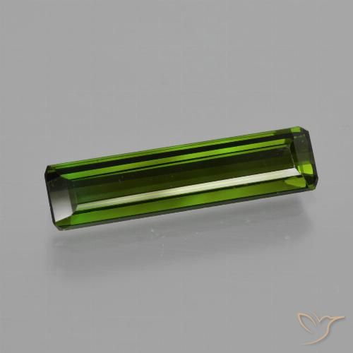 1.80ct Natural Verde terroso oscuro turmalina, corte esmeralda, VS
