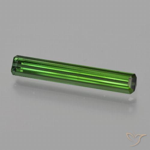 1.60ct Natural Verde bosque Turmalina, corte esmeralda, VS