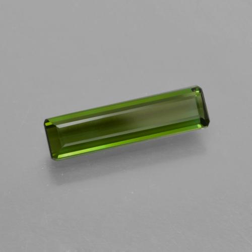 Turmalina verde bosque natural de 0,75 ct, corte esmeralda, VVS-VS