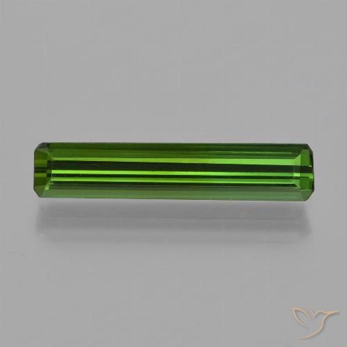 1.45ct Natural Verde terroso Turmalina, corte esmeralda, VVS-VS