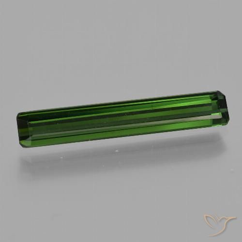 1.47ct Natural Verde bosque Turmalina, corte esmeralda, VVS-VS