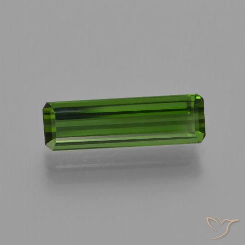1.44ct Natural Verde terroso Turmalina, corte esmeralda, VVS-VS