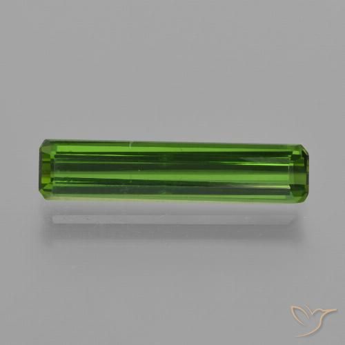 1.58ct Natural Verde oscuro Turmalina, corte esmeralda, VVS-VS