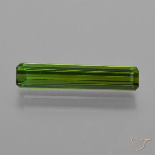 1.44ct Natural Verde terroso Turmalina, corte esmeralda, VS