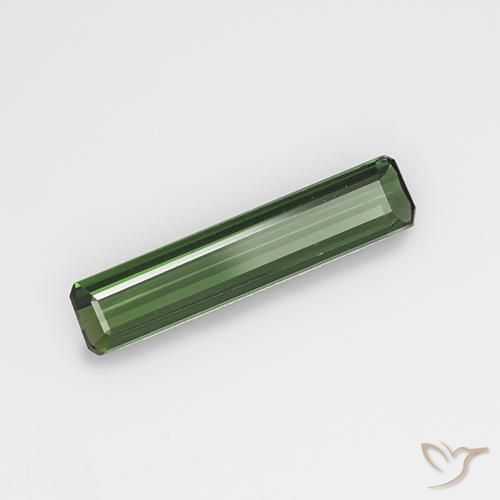 1.31ct Natural Verde oscuro medio Turmalina, corte esmeralda, VVS-VS
