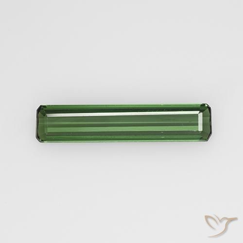 Turmalina Verde oscuro medio natural de 1.31 ct, Corte Octágono / Esmeralda, VVS-VS