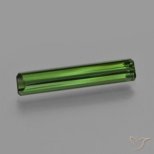 1.51ct Natural Verde oscuro Turmalina, corte esmeralda, VVS-VS