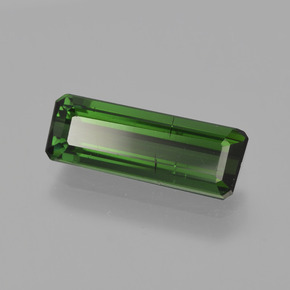 Turmalina Verde oscuro natural de 1.95 ct, corte esmeralda, VS-SI