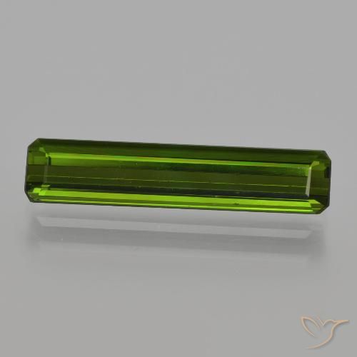 1.94ct Natural Verde terroso Turmalina, corte esmeralda, VS