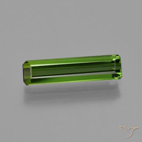 1.11ct Natural Verde bosque Turmalina, corte esmeralda, VVS-VS