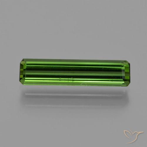 1.13ct Natural Verde oscuro Turmalina, corte esmeralda, VVS-VS