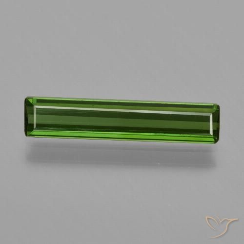 1.14ct Natural Verde bosque Turmalina, corte esmeralda, VVS-VS