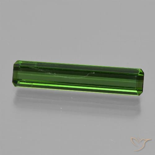 1.78ct Natural Verde oscuro Turmalina, corte esmeralda, VS