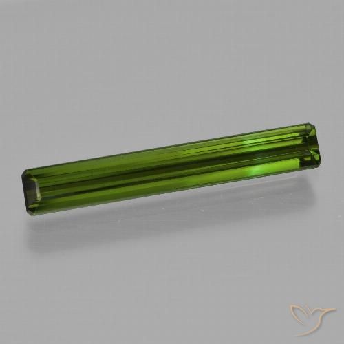 1.70ct Natural Verde oscuro Turmalina, corte esmeralda, VS