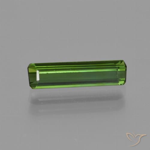 0.99ct Natural Verde terroso Turmalina, corte esmeralda, VVS-VS