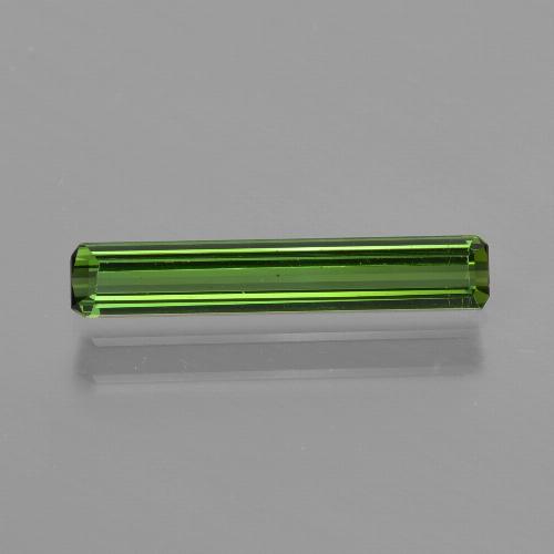 Turmalina Verde oscuro natural de 0.99 ct, corte esmeralda, VVS-VS