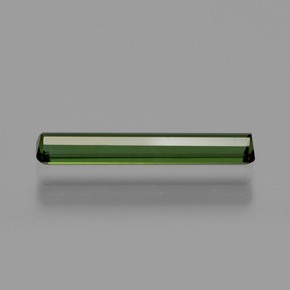 Turmalina Verde oscuro natural de 0.99 ct, corte esmeralda, VVS-VS