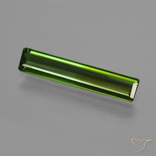 0.99ct Natural Verde terroso Turmalina, corte esmeralda, VS