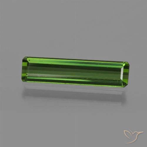 1.08ct Natural Verde bosque turmalina, corte esmeralda, VS