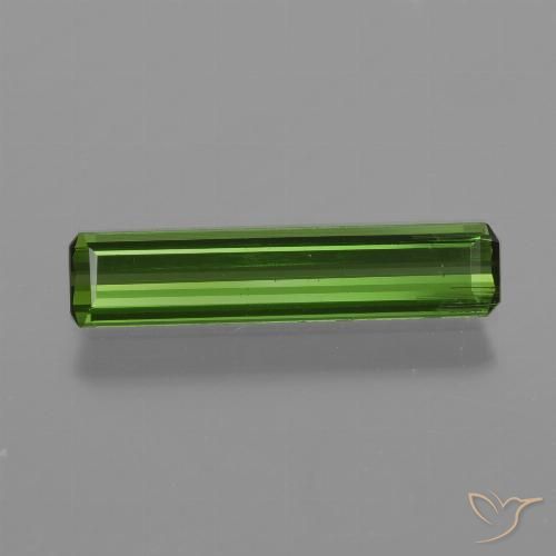 1.08ct Natural Verde terroso Turmalina, corte esmeralda, VS